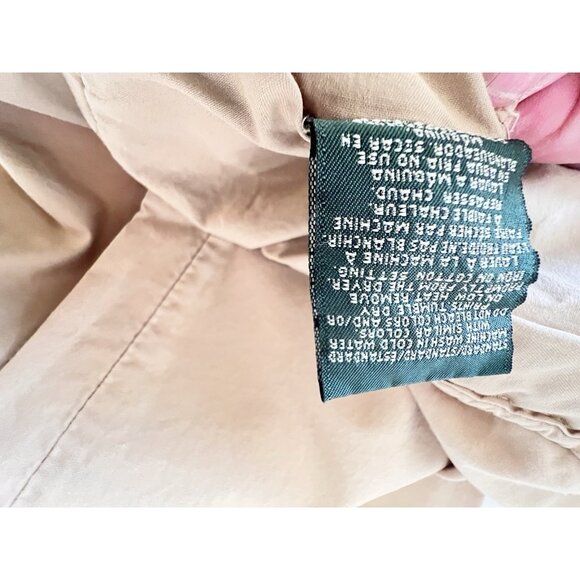 RALPH LAUREN Pillowcase Standard 100% Cotton Beige Tan Self Welted Traditional - Picture 7 of 7